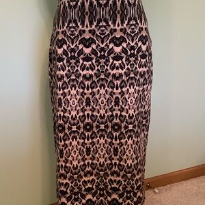New York & Company Leopard Pattern Stretchy Pencil Skirt - Size 10